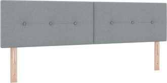 vidaXL vidaXL Headboard Height Adjustable Manual Light grey 180 cm Fabric