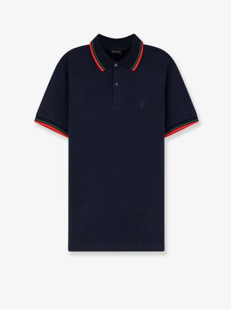 Gucci Polo in cotone con logo ricamato frontale - GUCCI - gender_Man