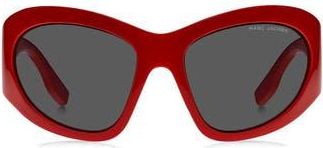 Marc Jacobs 62mm Rectangular Sunglasses in Red/Grey at Nordstrom Rack