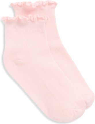 Stems Billie Ruffle Mid Crew Socks in Blush Pink at Nordstrom