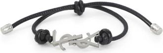 Saint Laurent Bracelets, male, Black, Size: L Cassandre Cord Bracelet