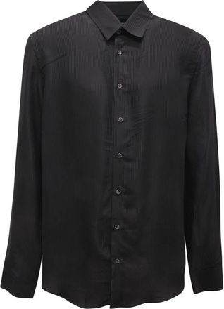 Patrizia Pepe Losvallend Viscose Blouse - Heren - Casual Overhemden - Zwart - XL - Overhemden
