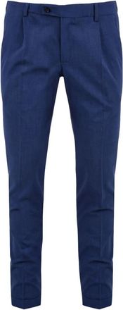 Daniele Alessandrini Gemma 23 Broeken - Heren - Chinos - Blauw - S - Leer - Broeken