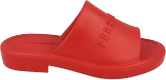 Ferragamo Giuneva Logo Embossed Slides