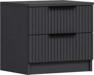 Dmora Comodino Lalande, Comò basso, Tavolino da notte, Mensola da letto, 50x40 h47 cm, Antracite - Dmora