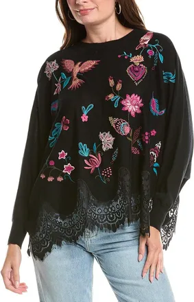 Johnny Was The Lace Oversized Wool Pullover