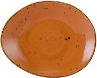 Tuxton Artisan Geode Ellipse Plate 10x8-1/4x1-3/4, 12 Pieces