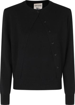 Semicouture Yasmina Cardigan - Dames - Vesten - Zwart - XS - Truien & Vesten