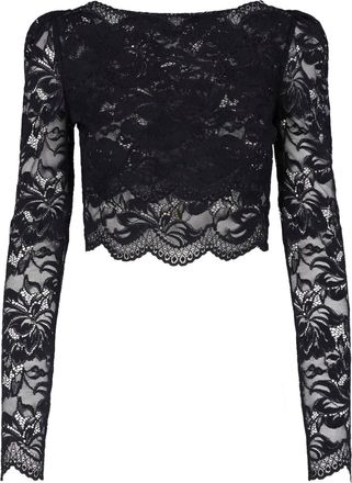 Paco Rabanne Top In Pizzo Cropped