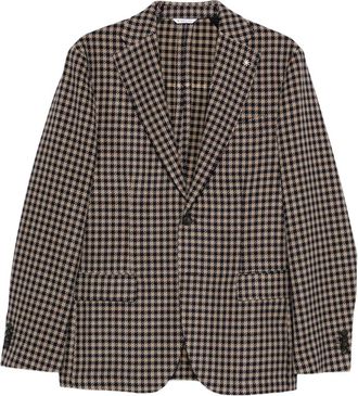 Manuel Ritz checked blazer - Brown