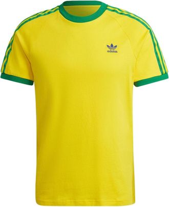 adidas originals 3-Stripes Tee Yellow Green HK7422
