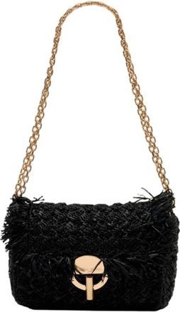 Vanessa Bruno Cross Body Bags, female, Black, Size: ONE SIZE Moon Moyen Crossbody