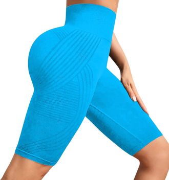 Generic Cycling Shorts Women UK, High Waisted Ladies Cycle Leggings for Gym Biker Running Cycling Short Scrunch Bums Gym Short Hip Lifting Tummy Control Booty