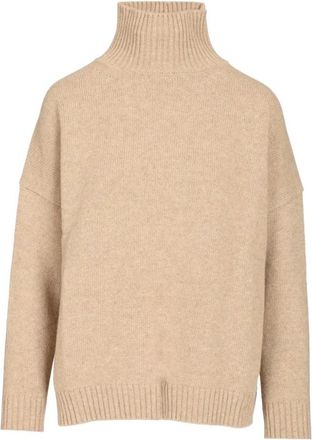 Max Mara Wkdborgia Turtleneck - Dames - Coltruien - Beige - XS - Wol - Truien & Vesten