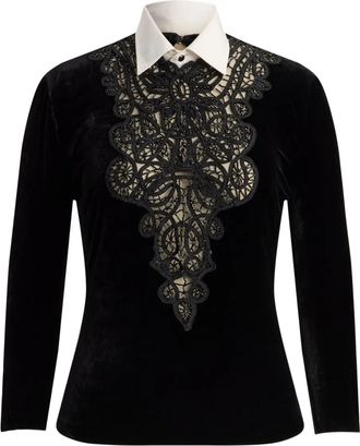 Ralph Lauren Collection Top con decorazione - Nero