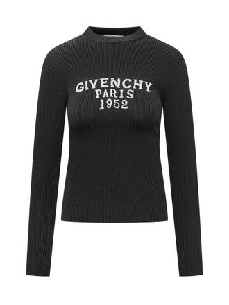 Givenchy Givenchy Black Sweater With Embroidered Logo