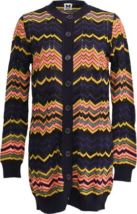Missoni Aztec-Print Knitted Cardigan in Multicolor Cotton