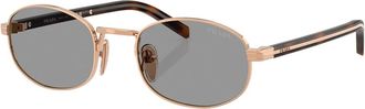 Prada Zonnebril met de Iconische Metalen Plaquette - unisex - Zonnebrillen - Roze - 52 MM - Accessoires