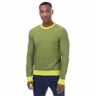 HUGO BOSS Mens Kapoko Sweater in Green Cotton - Size X-Large