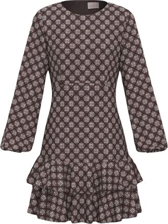 Emme Di Marella Emme DI Marella - Cambra Short Dress - Dames - Jurken - Bruin - Maat: L Polyamide
