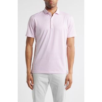 Johnnie-O Emillio Geo Print PREP-FORMANCE Golf Polo in Lobster at Nordstrom, Size Xx-Large