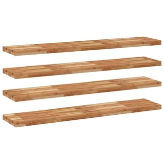 vidaXL Estante Flotante 4 Uds Madera Acacia Acabado Aceite 120x30x4cm Vidaxl