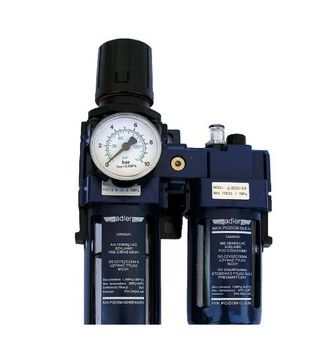 Adler Europe Filtro Separador De Agua + Regulador De Presi&oacute;n + Lubricador 1/2, Equipo Industrial Para Sistemas Neum&aacute;ticos, Eliminaci&oacute;n De Humedad, Ajuste Preciso, 