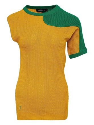 Kiko Kostadinov asymmetric knitted T-shirt - Yellow