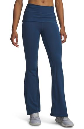 Under Armour Meridian Performance Rib Foldover Flare Pants in Wham Blue //Wham Blue at Nordstrom, Size Xx-Large