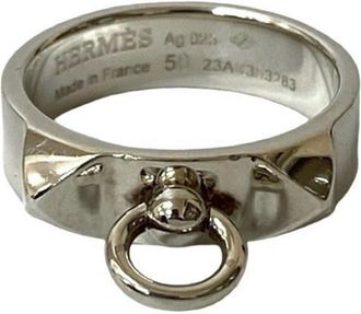 Hermès Silver Silver 925 Band Ring (Pre-Owned)