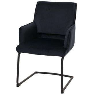 Hhg Hhg - Silla Basculante 416, Silla De Comedor Silla De Cocina, Tela/textil Oeko-tex, Azul Antracita