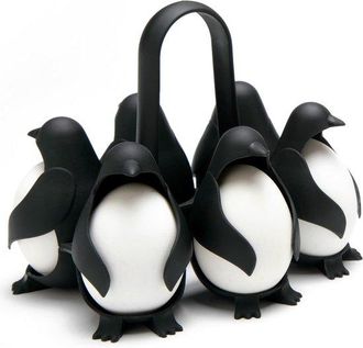 OEM Oimg Egg Rack, Cocedor De Huevos, Hueveras, Ping&uuml;ino, Cocedor De Huevos 3 En 1 Para Cocinar, Almacenar Y Servir, Caja Para Almacenar Huevos