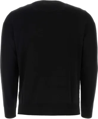 Valentino Garavani Mens Black Wool Sweater Neronero Exterior: Virgin Maglieria
