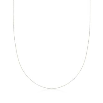 Ross-Simons 0.8mm 14kt White Gold Adjustable Snake-Chain Necklace