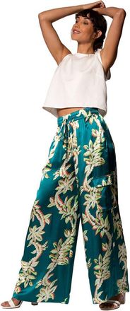 Tori Richard Lei of the Land Nikita Pant in Deep Sea at Nordstrom, Size Xx-Small