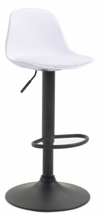 Clp Clp - Taburete Kiel Estructura De Pl&aacute;stico & Asiento De Polipiel Negro Blanco