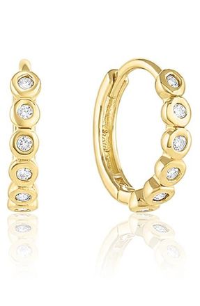 Set & Stones Palermo Huggie Hoop Earrings in Yellow Gold at Nordstrom