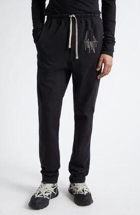 Moncler x Rick Owens Cotton Sweatpants in Black at Nordstrom, Size X-Large