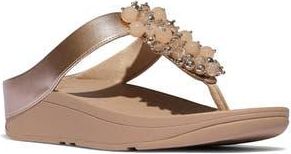 FitFlop Fino Bauble Bead Toe Post Sandal in Metallic Classic Beige at Nordstrom Rack, Size 11
