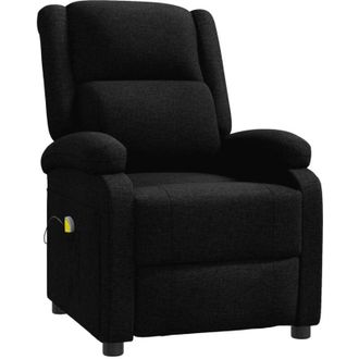 vidaXL Sill&oacute;n Orejero De Masaje De Tela Negro Vidaxl