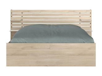 Vente-Unique 160 X 200 Cm Bed With Storage - Natural - TENALIA II in Light Oak | Size: Double