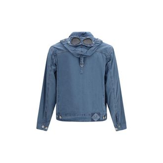 C.P. Company Mens Blue Cotton Full-Length Jacket Clothing