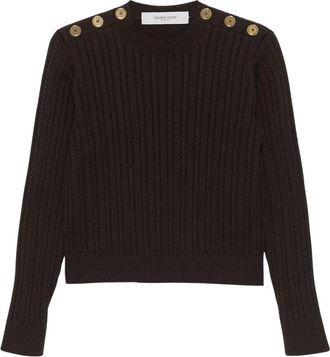 Golden Goose Rondgebreide trui - Dames - Ronde hals truien - Bruin - S - Truien & Vesten