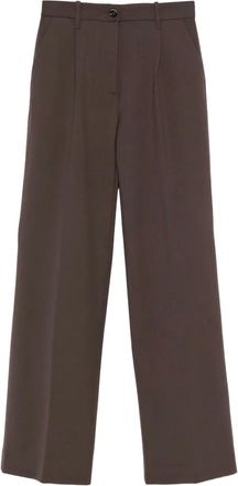 Nine In The Morning Pantaloni dritti con pieghe - Marrone