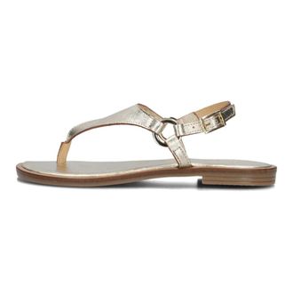 Notre-V Schoenen, Dames, Geel, 41 EU, Leer, Platte sandalen