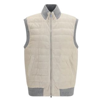 Brunello Cucinelli Gilet imbottito - - Jackets - Uomo - Bianco - M