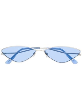 Spektre slim cat eye sunglasses - unisex - Carbon/Acetate - 63 - Silver