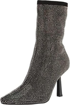 Steve Madden Vakay Boots Black Square Toe Mid Calf Bootie JZZ1212