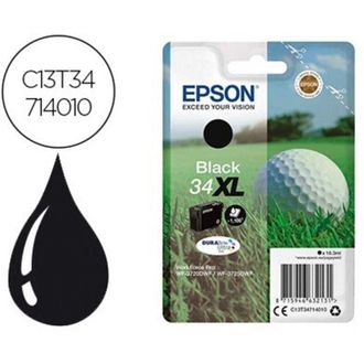 Epson Cartucho De Tinta Original Epson N&ordm;34 Xl Alta Capacidad/ Negra