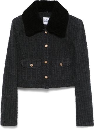 Self Portrait textured denim jacket - Grey